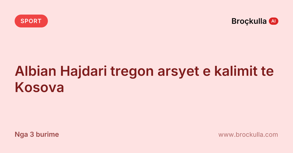 Albian Hajdari tregon arsyet e kalimit te Kosova