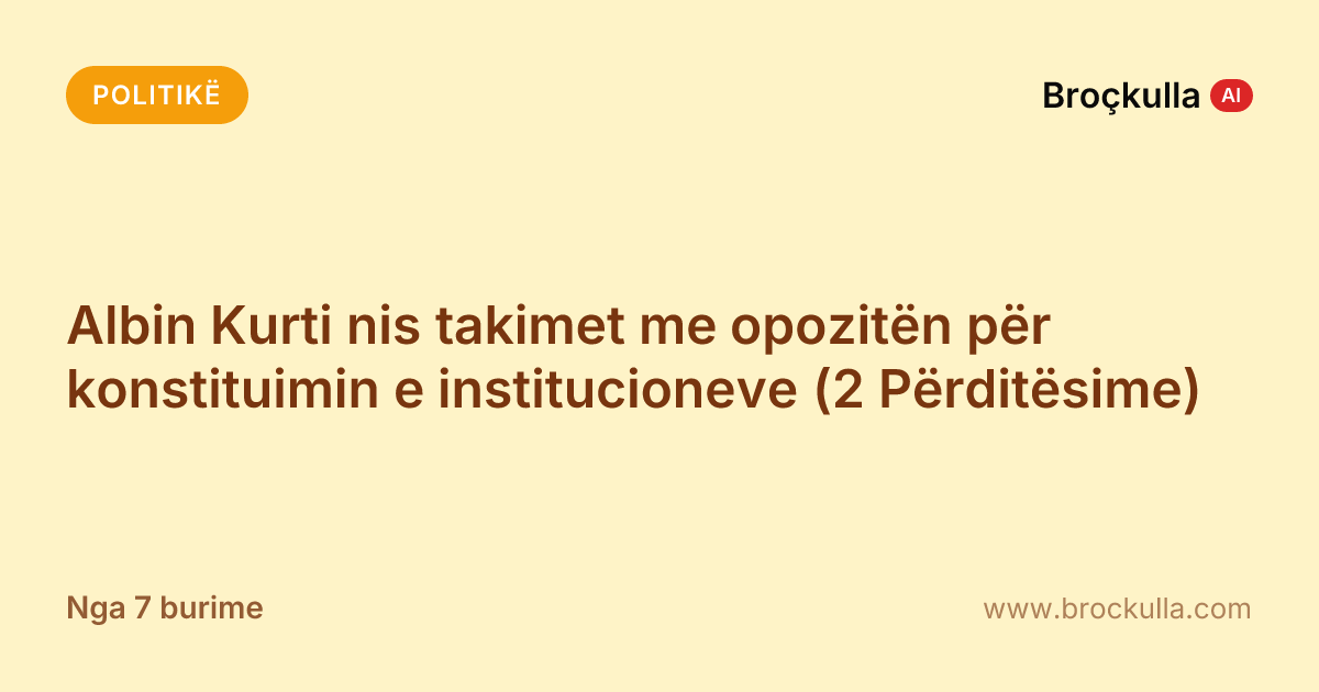 Albin Kurti nis takimet me opozitën për konstituimin e institucioneve (2 Përditësime)