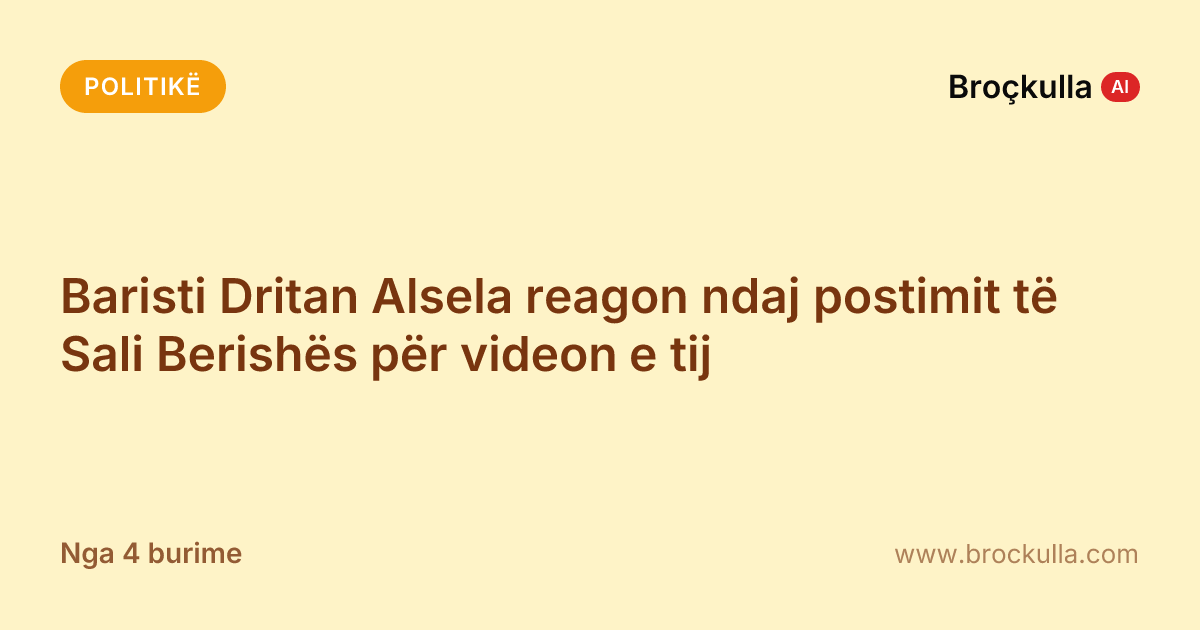 Baristi Dritan Alsela reagon ndaj postimit të Sali Berishës për videon e tij