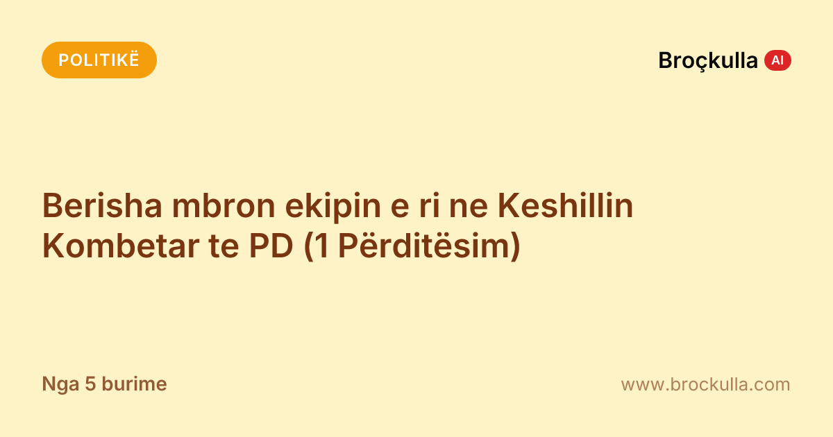 Berisha mbron ekipin e ri ne Keshillin Kombetar te PD (1 Përditësim)