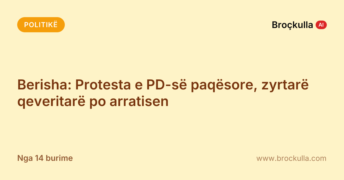 Berisha: Protesta e PD-së paqësore, zyrtarë qeveritarë po arratisen