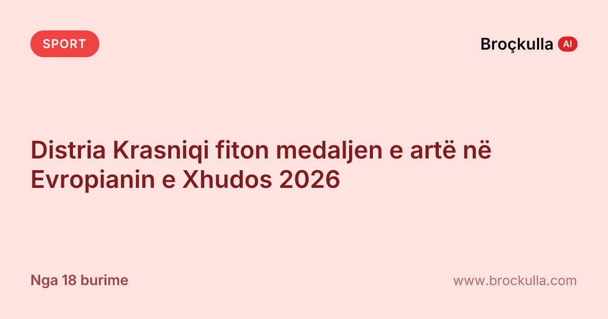 Distria Krasniqi fiton medaljen e artë në Evropianin e Xhudos 2026