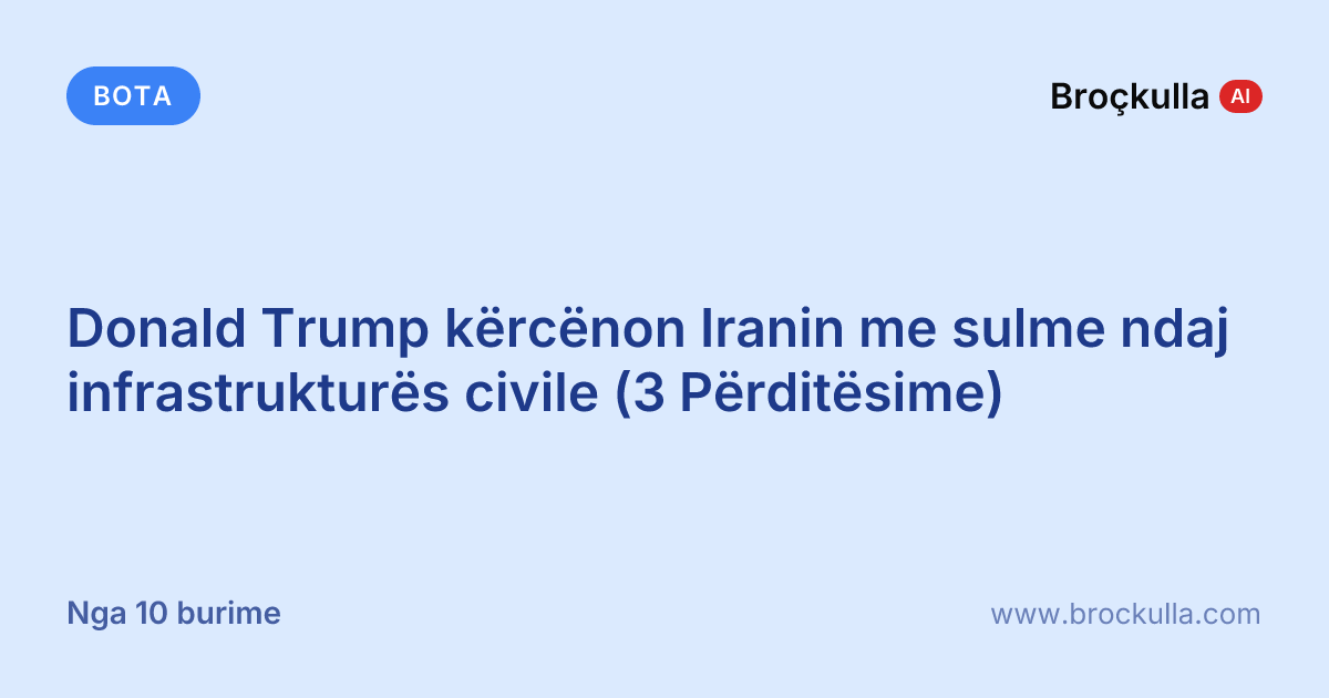 Donald Trump kërcënon Iranin me sulme ndaj infrastrukturës civile (3 Përditësime)