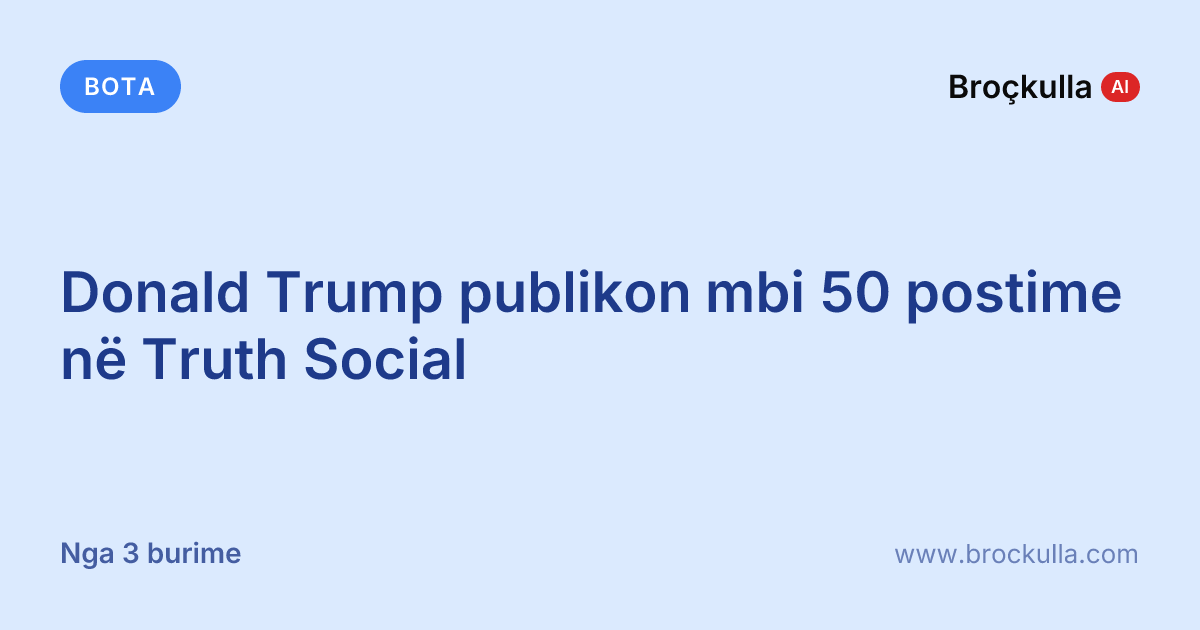 Donald Trump publikon mbi 50 postime në Truth Social