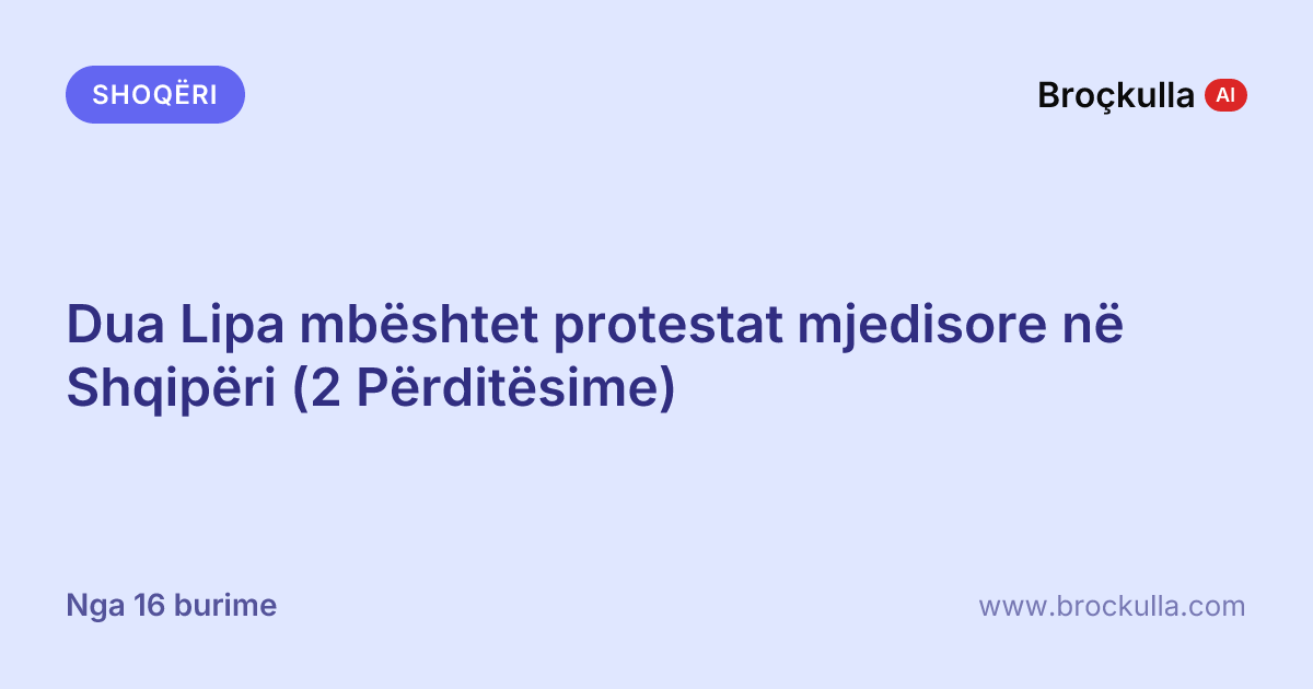 Dua Lipa mbështet protestat mjedisore në Shqipëri (2 Përditësime)