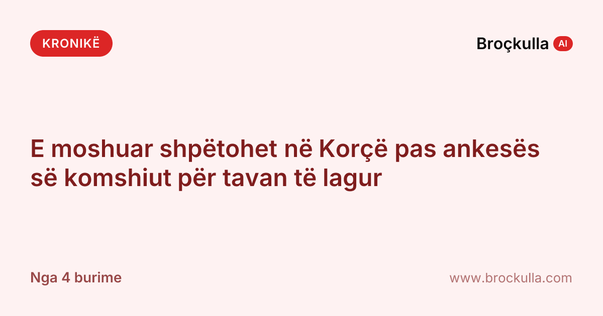 E moshuar shpëtohet në Korçë pas ankesës së komshiut për tavan të lagur