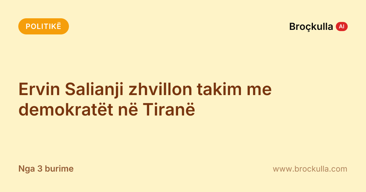 Ervin Salianji zhvillon takim me demokratët në Tiranë