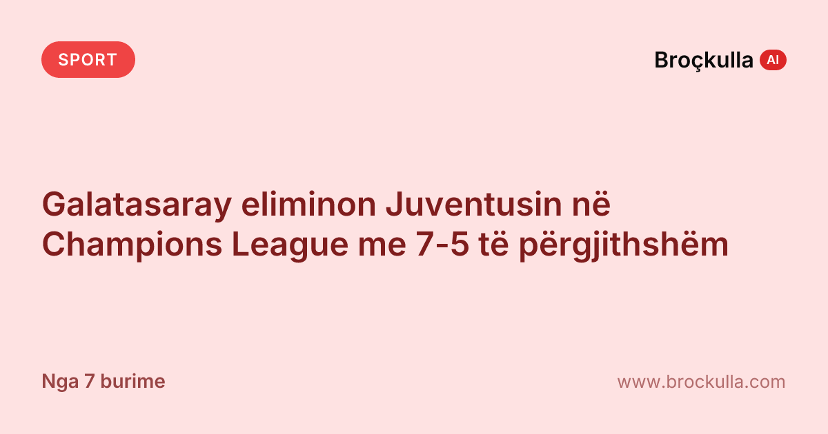 Galatasaray eliminon Juventusin në Champions League me 7-5 të përgjithshëm