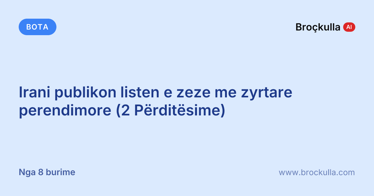 Irani publikon listen e zeze me zyrtare perendimore (2 Përditësime)