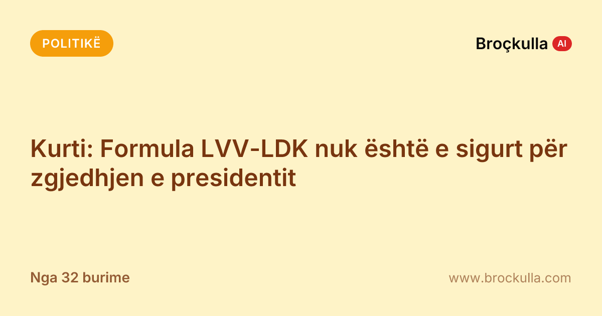 Kurti: Formula LVV-LDK nuk është e sigurt për zgjedhjen e presidentit