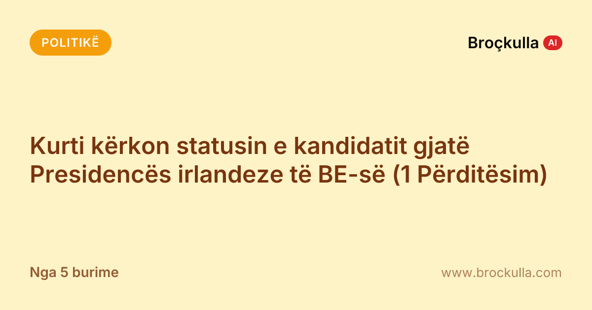 Kurti kërkon statusin e kandidatit gjatë Presidencës irlandeze të BE-së (1 Përditësim)