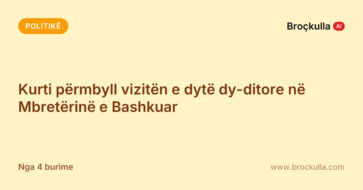Kurti përmbyll vizitën e dytë dy-ditore në Mbretërinë e Bashkuar