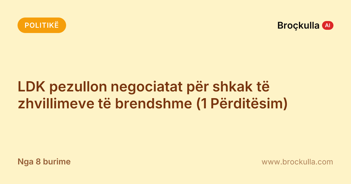 LDK pezullon negociatat për shkak të zhvillimeve të brendshme (1 Përditësim)