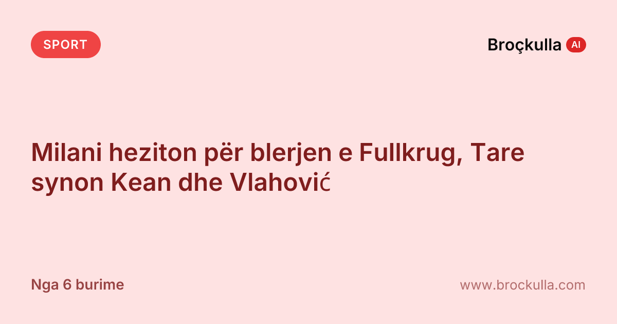 Milani heziton për blerjen e Fullkrug, Tare synon Kean dhe Vlahović