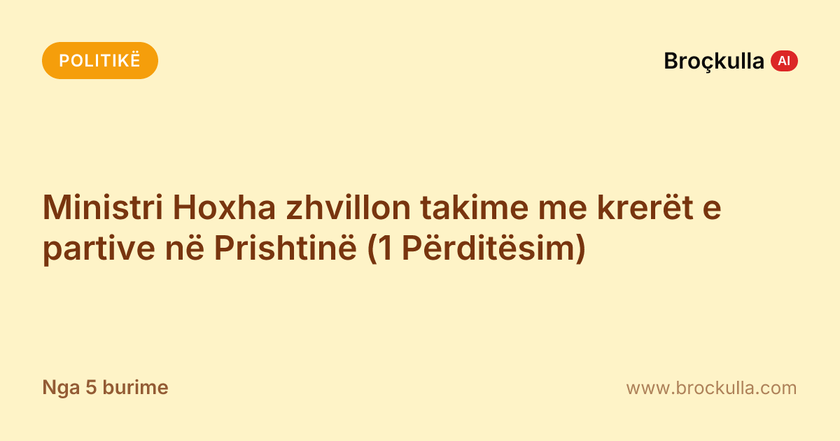 Ministri Hoxha zhvillon takime me krerët e partive në Prishtinë (1 Përditësim)