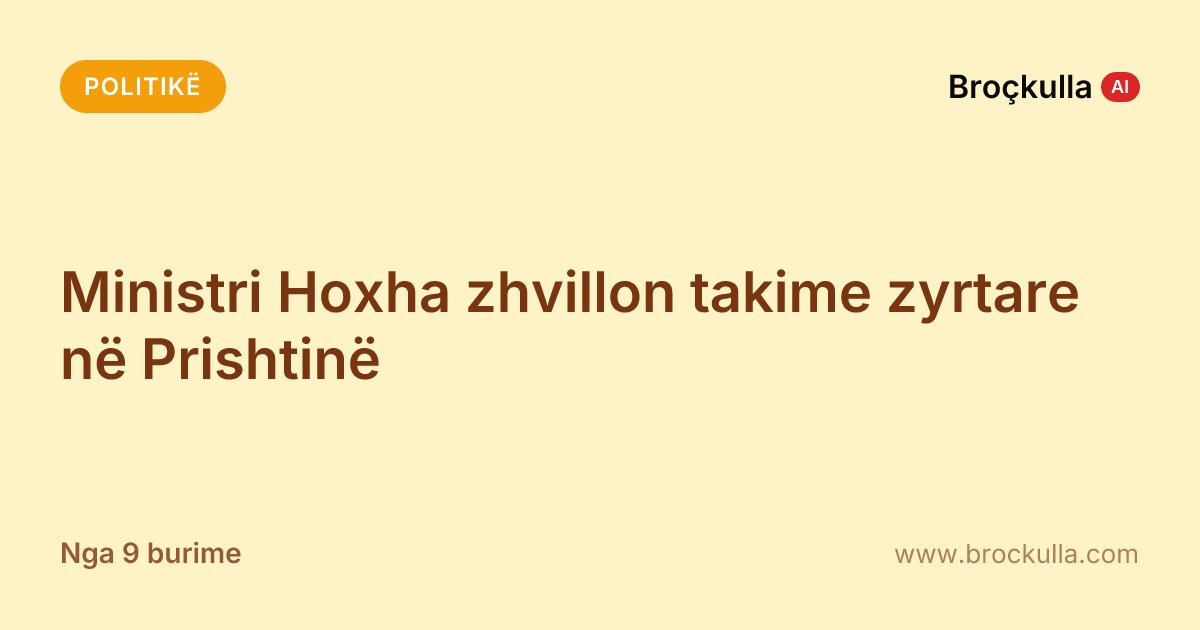 Ministri Hoxha zhvillon takime zyrtare në Prishtinë