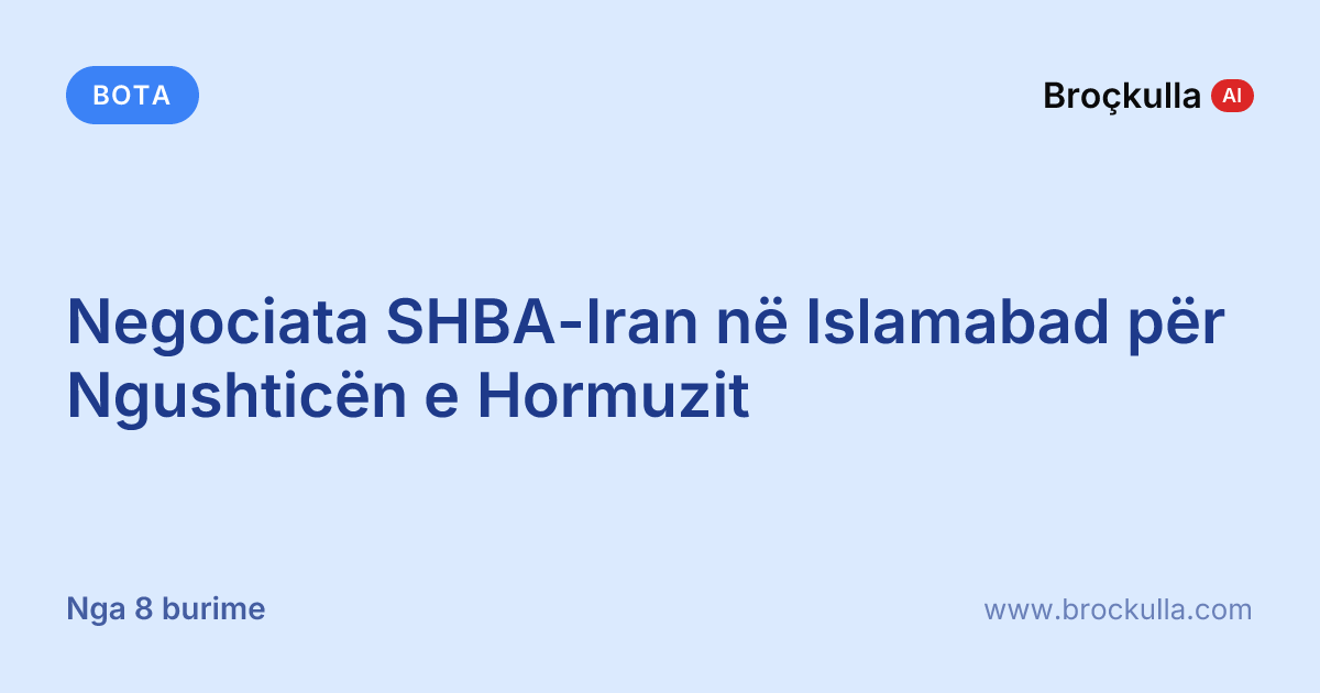 Negociata SHBA-Iran në Islamabad për Ngushticën e Hormuzit