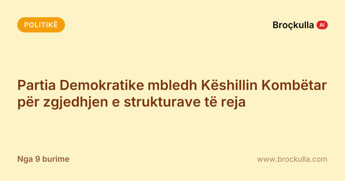 Partia Demokratike mbledh Këshillin Kombëtar për zgjedhjen e strukturave të reja