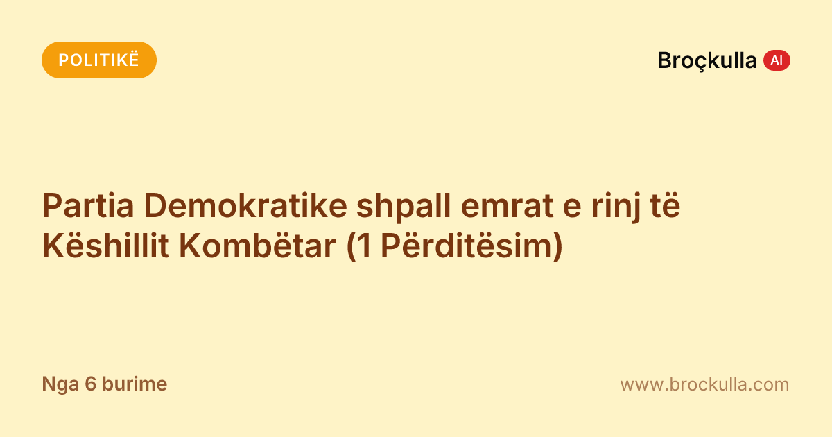 Partia Demokratike shpall emrat e rinj të Këshillit Kombëtar (1 Përditësim)