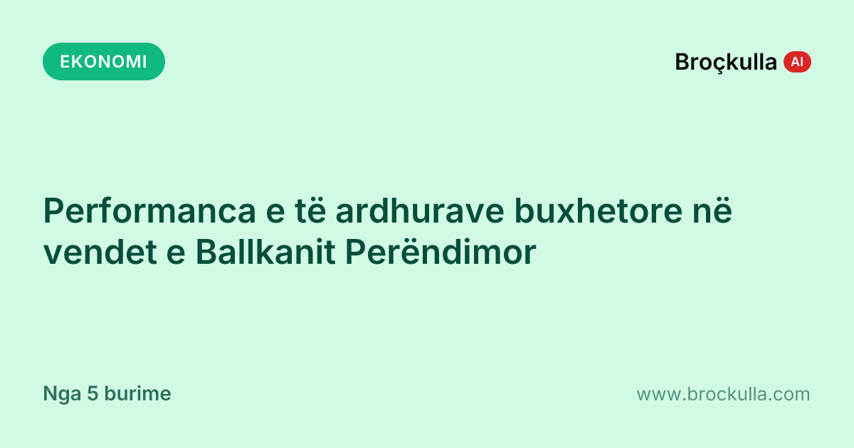 Performanca e të ardhurave buxhetore në vendet e Ballkanit Perëndimor