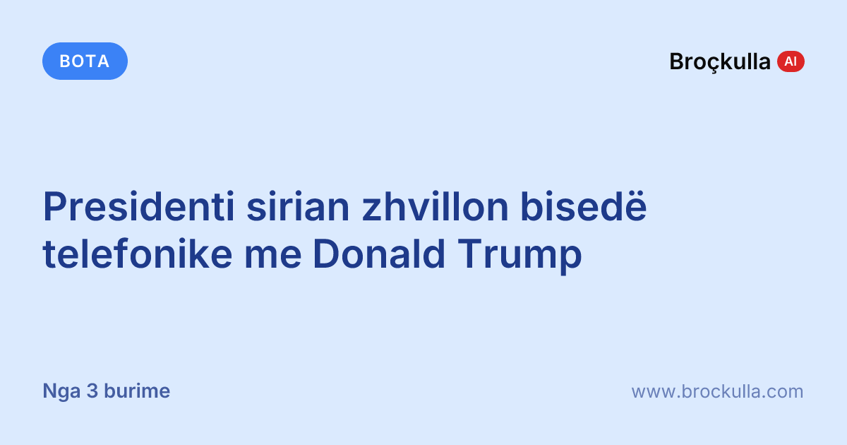 Presidenti sirian zhvillon bisedë telefonike me Donald Trump