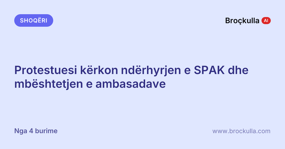 Protestuesi kërkon ndërhyrjen e SPAK dhe mbështetjen e ambasadave