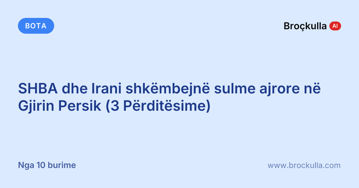 SHBA dhe Irani shkëmbejnë sulme ajrore në Gjirin Persik (3 Përditësime)