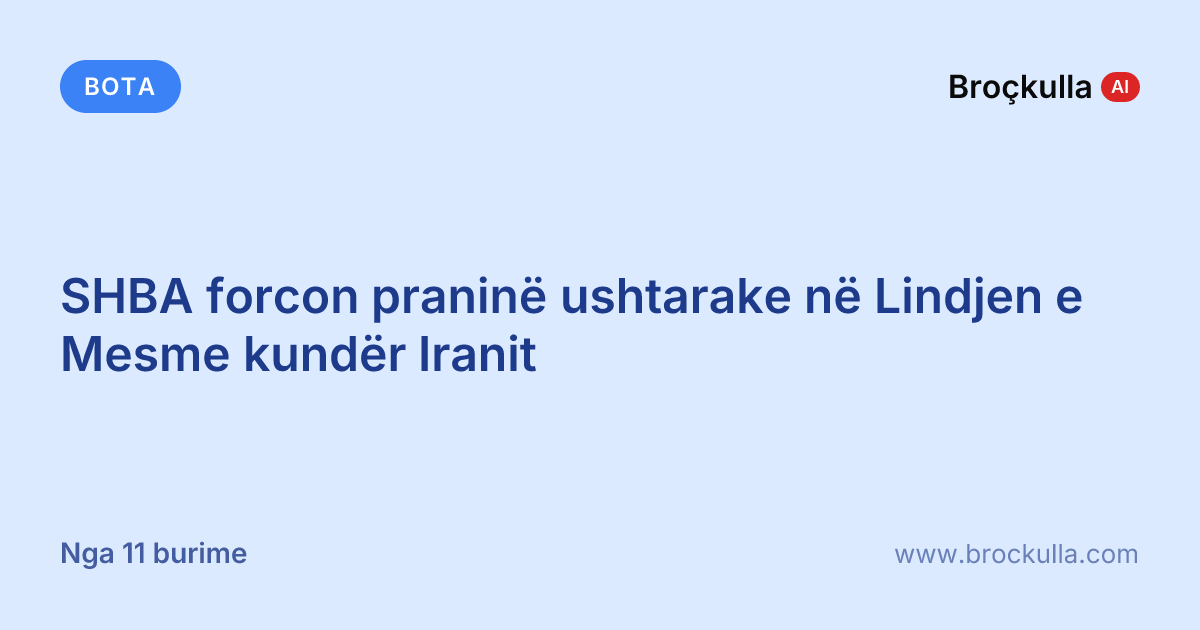 SHBA forcon praninë ushtarake në Lindjen e Mesme kundër Iranit