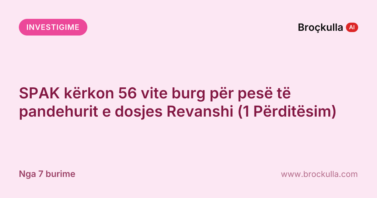 SPAK kërkon 56 vite burg për pesë të pandehurit e dosjes Revanshi (1 Përditësim)