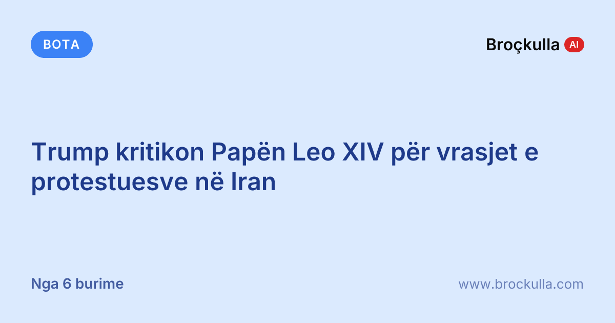 Trump kritikon Papën Leo XIV për vrasjet e protestuesve në Iran