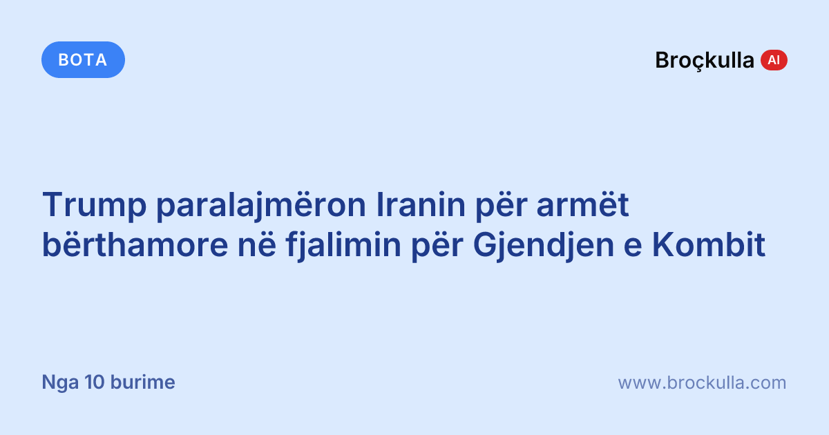 Trump paralajmëron Iranin për armët bërthamore në fjalimin për Gjendjen e Kombit