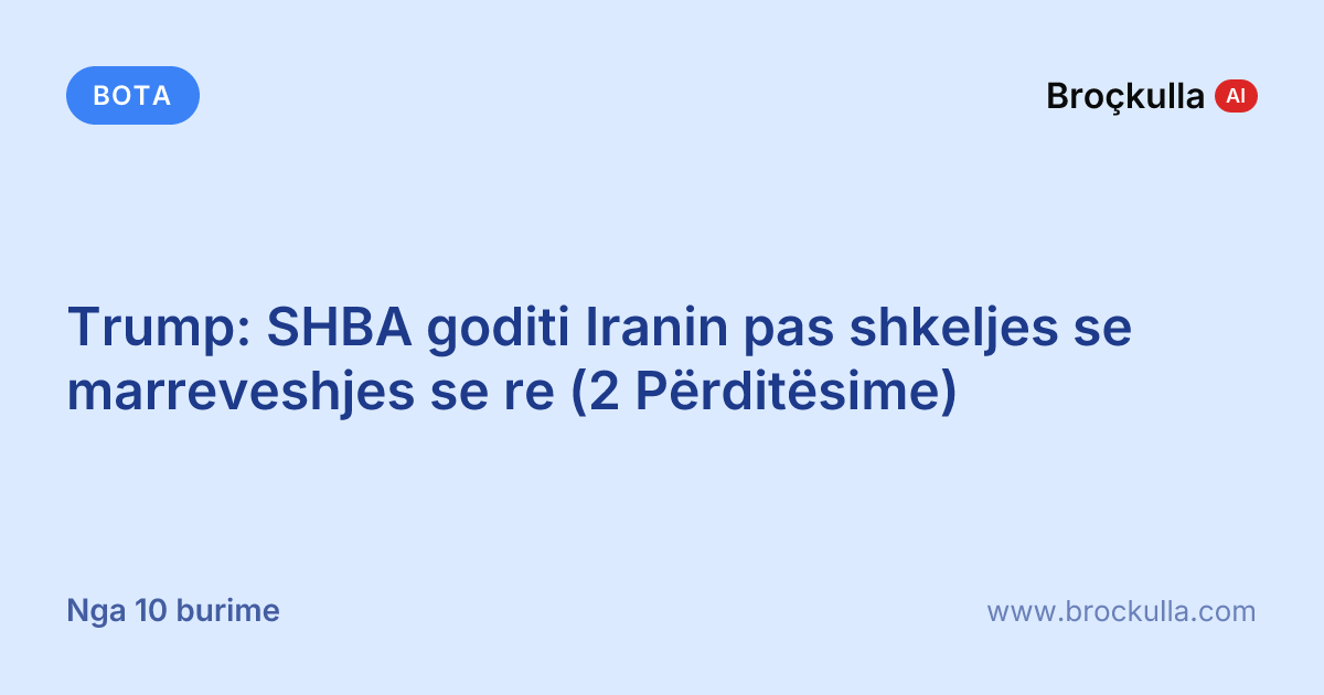 Trump: SHBA goditi Iranin pas shkeljes se marreveshjes se re (2 Përditësime)