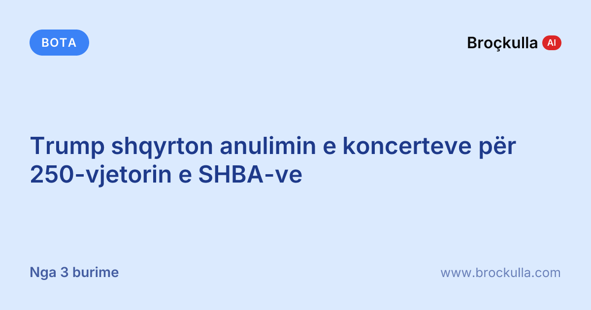 Trump shqyrton anulimin e koncerteve për 250-vjetorin e SHBA-ve