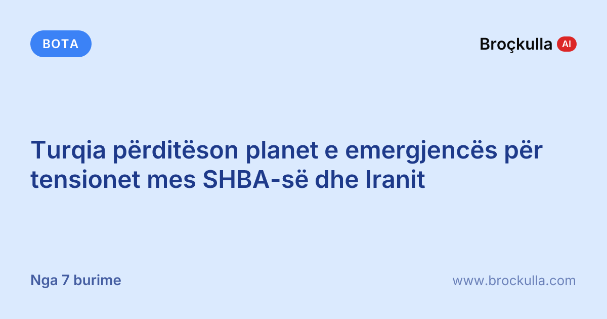 Turqia përditëson planet e emergjencës për tensionet mes SHBA-së dhe Iranit